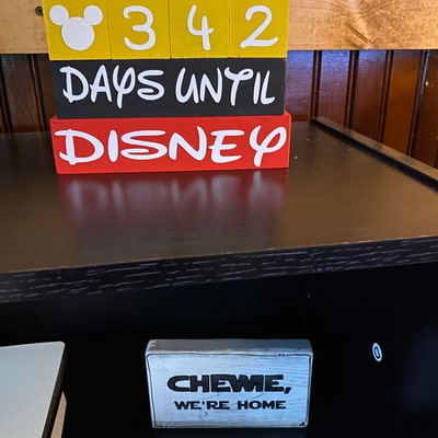 2-sided Disney Countdown Blocks, Vacation Countdown, Weeks/days Until ...