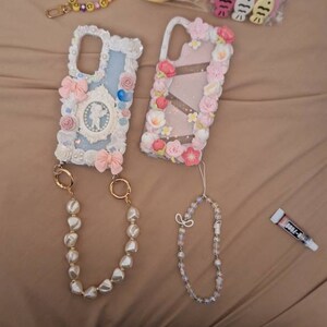 Pink Sakura Decoden Phone Case for All Brand, 3D Fake Cream