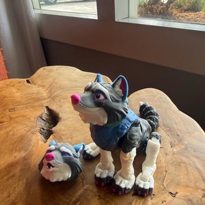 SD3 オオカミ オオカミ、3Dプリント用デジタル.STLファイル、関節式フィジェット