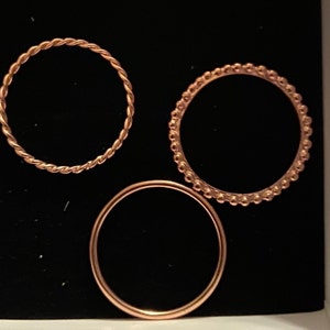 Midi Ring Set Set of 3 Stacking Rings Twist Ring, Dainty Beaded Ring ...