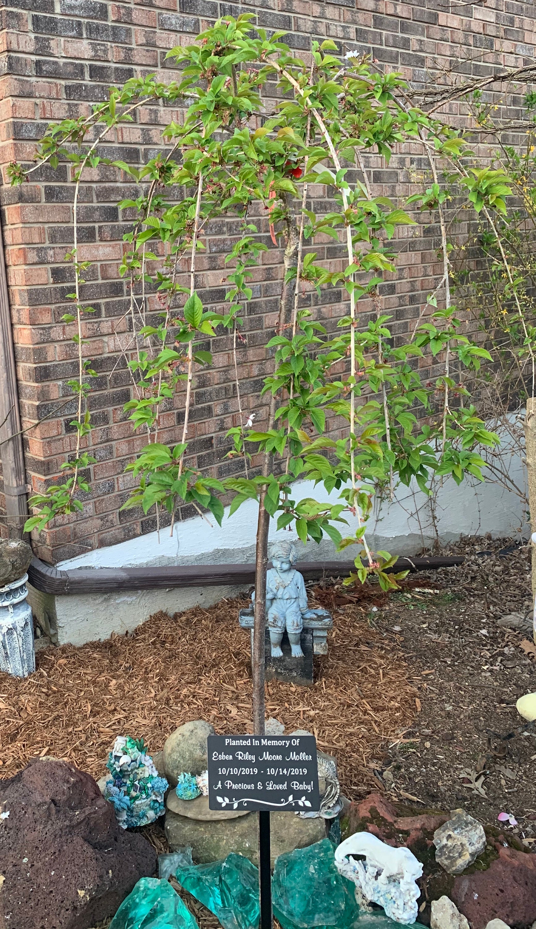Memorial tree plaque, engraved memorial garden plaque, metal memorial