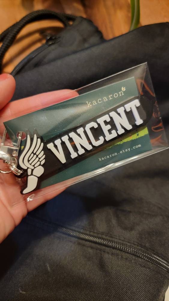 Track & Field Personalized Keychain / Keyring / Bag Tag / Name Tag - 3D Printed Plastic