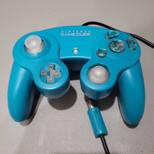 New switch pro controller pink and gold dust painted shells custom