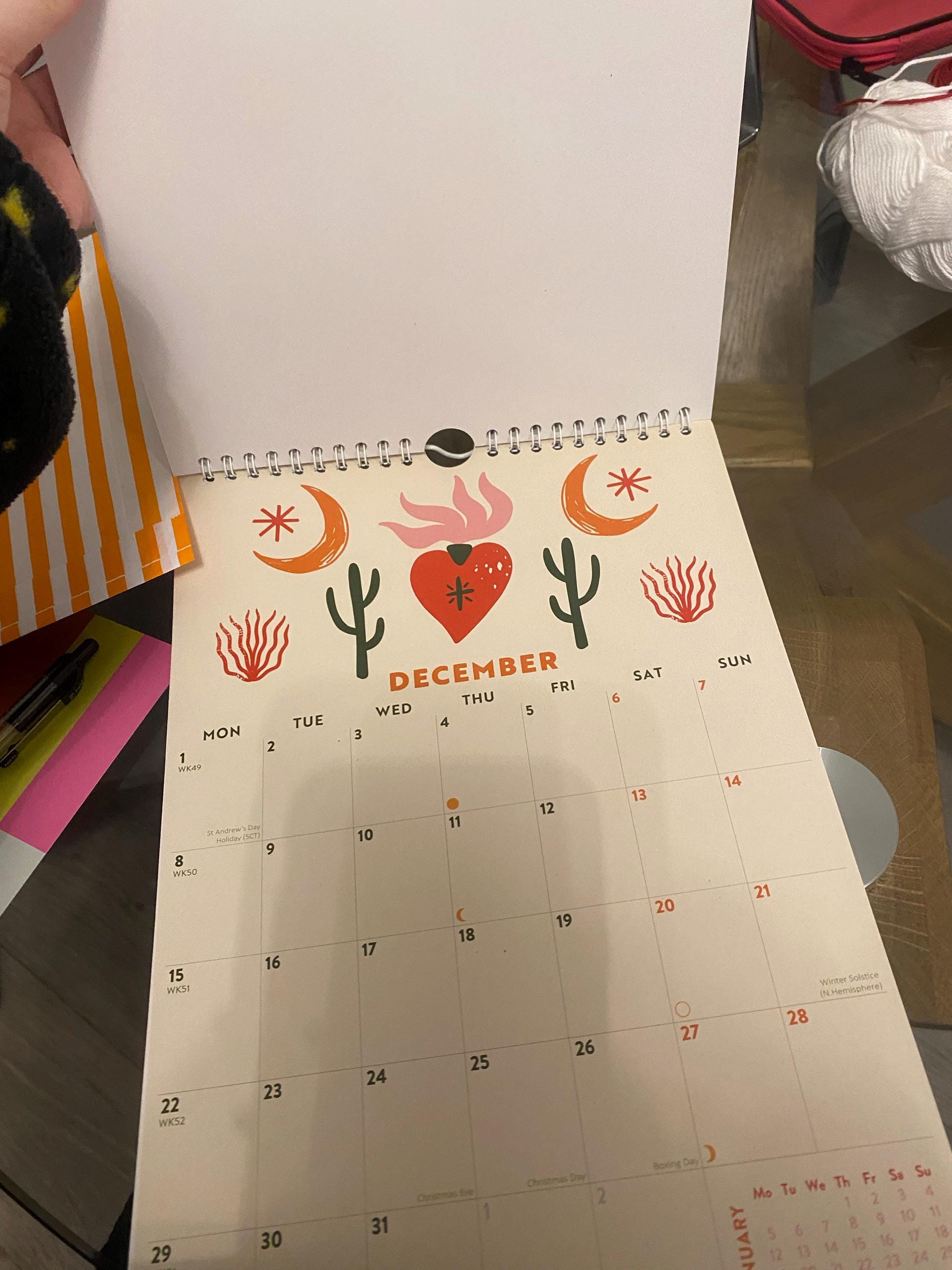 2025 Year Calendar Desert Dreams | A4 Monthly Planner | Boho Art Planner | 12 Month Hanging Calendar