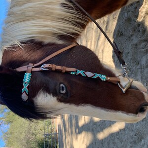 CHALLENGER Horse Western Full-Grain Leather Studded Knotted Futurity Knot Bridle With Split Reins 78J02BR