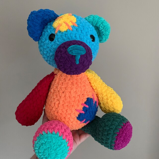 DIGITAL PATTERN: Scrappy Bear Crochet Plushie - Etsy