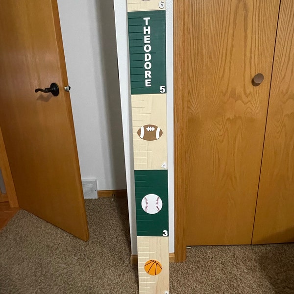 Personalized Wooden Growth Chart Wooden Growth Ruler Wood Growth Chart