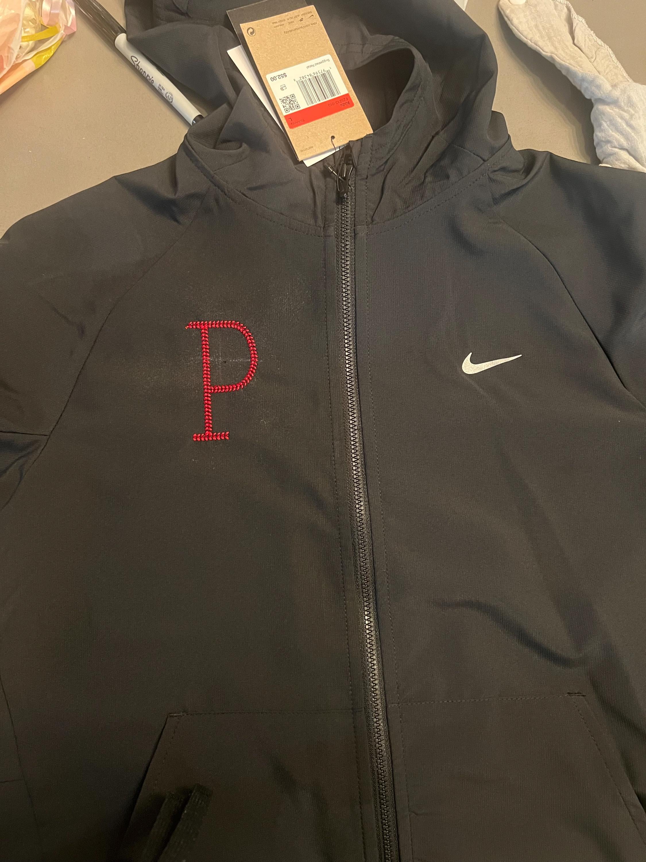 Customer project using Baseball Stitch Block Varsity Font embroidery design