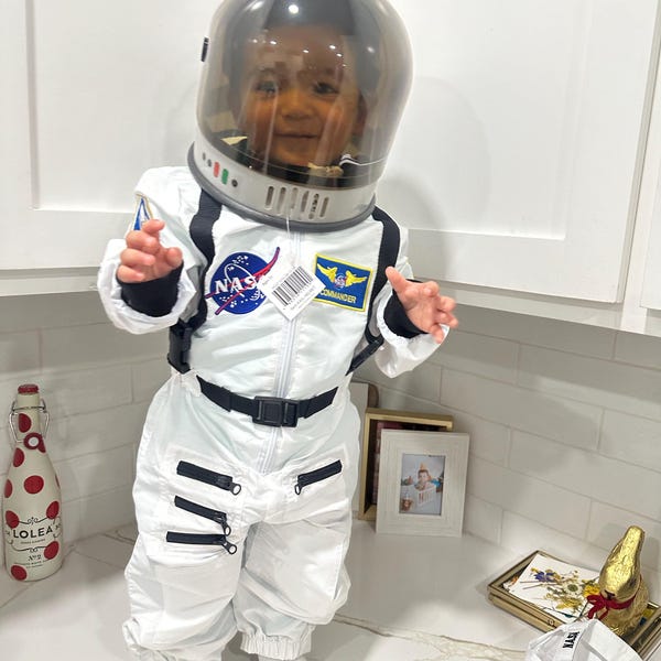 Kids Astronaut Costume Personalized With Name / Halloween White ...