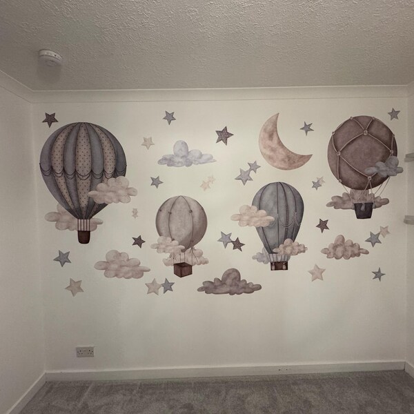 Cute Bunny Decals | Peel and Stick Rabbit Decals | Animals Wall Mural ...