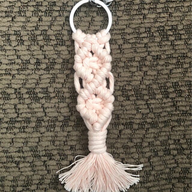 Macrame Keychain, Cute Rope Keychain Tassel, Short Small