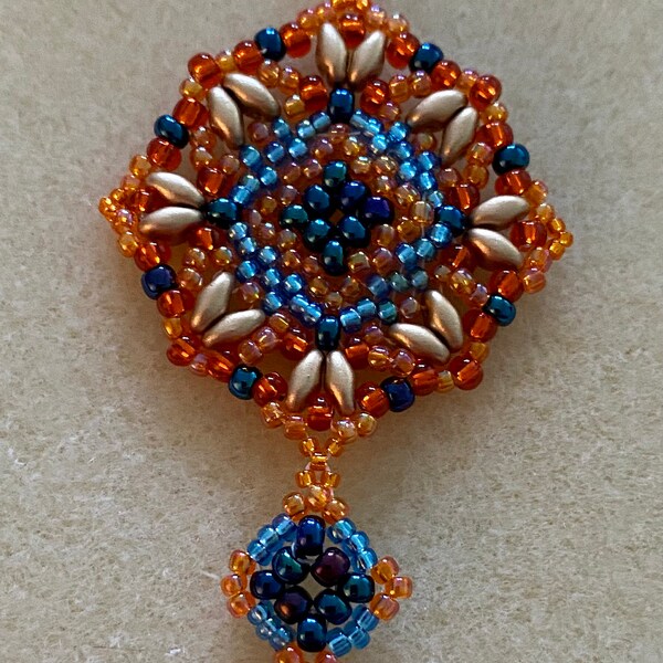 Snowflake Pendant Beading Pattern Etsy