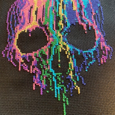 Green Ice Cream Skull. Cross Stitch Pattern. PDF 22 - Etsy