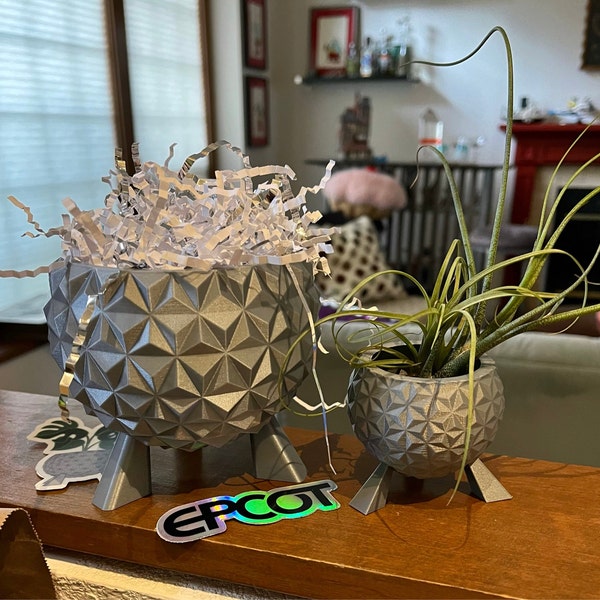 Walt Disney World Epcot Spaceship Earth Inspired Planter Pot Succulent ...