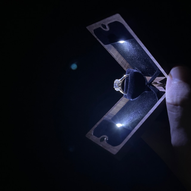 Buy X-braced LED Rotating Engagement Ring Box Slim Kinetic Light