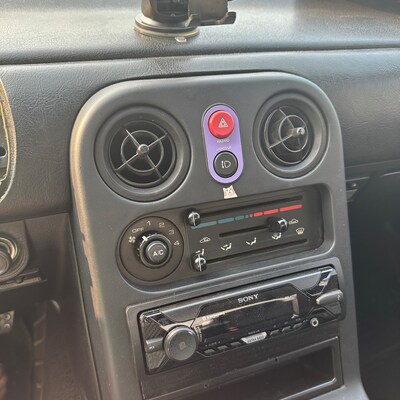 Coprimotore In Pelle Con Cuciture Nere Per Mazda MX5 MK1 Miata JF1 - Foto 5