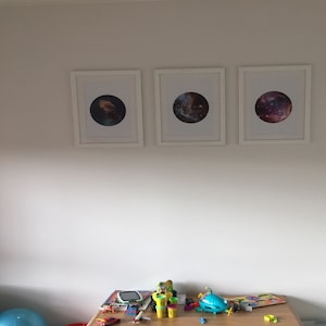Set of 3 Hubble Telescope Space Prints / Nebula Print / Galaxy Print