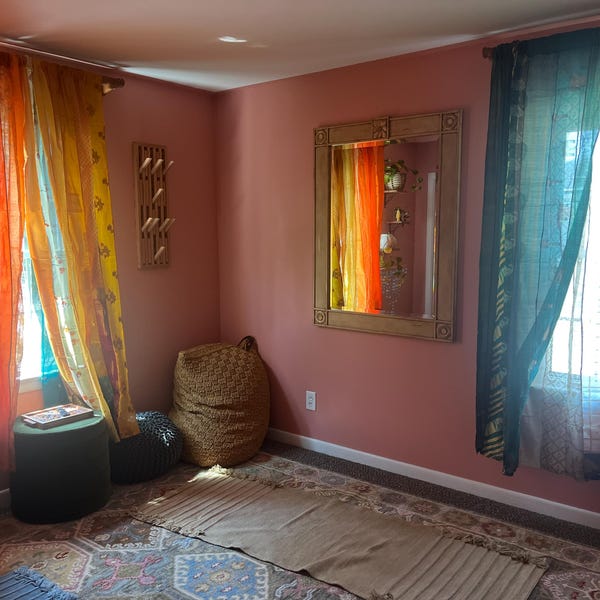 Boho Saree Curtains Upcycled Handmade Saree Curtain With Saree Strips ...