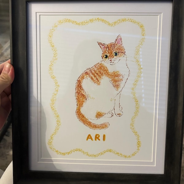 Custom Badly Drawn Pet Portrait, Personalized Cat Portrait, Unique Pet ...