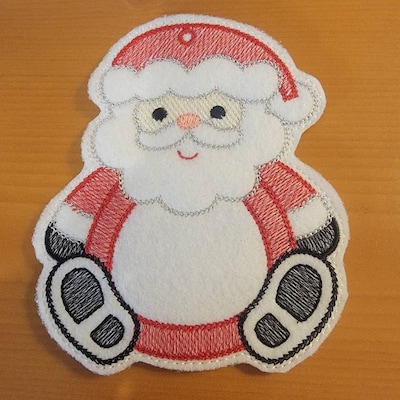 Santa Peekaboo Treat Bag in the Hoop Machine Embroidery Design - Etsy