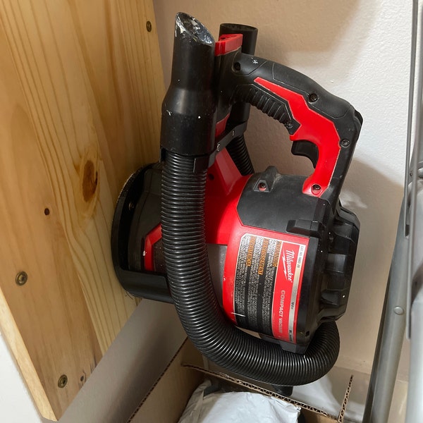 Vacuum Attachment Holder For Milwaukee M18 Compact Vacuum – Wall Mount Hose Organizer, Tool Wall Rack For Garage & Workshop