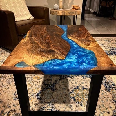 Live Edge Epoxy River Console Table Sofa Table Entry Table Foyer Table ...