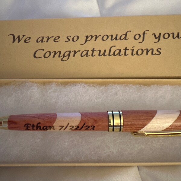 Personalized Engraved Wood Pen, Custom Wooden Ballpoint Pens ...
