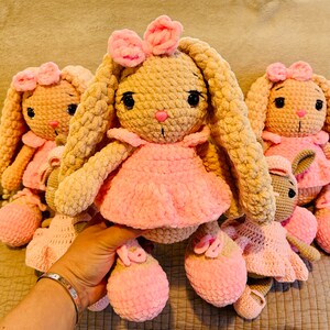 Crochet Valentine's Day Pattern Bunny Katie, Crochet Bunny