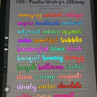 Complete Set of Brush Lettering Practice Sheets for Beginners - Etsy