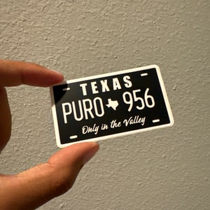 Puro 956 Texas License Plate (2 SIZES) Vinyl THE ORIGINAL :) - Etsy