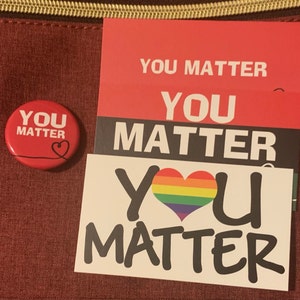 YOU MATTER Rainbow Heart 1-sided card YOU MATTER Rainbow Heart 1-sided card
