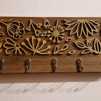 Handmade Wooden Key Holder, Key Rack, Wall Key Holder, Key Hanger ...