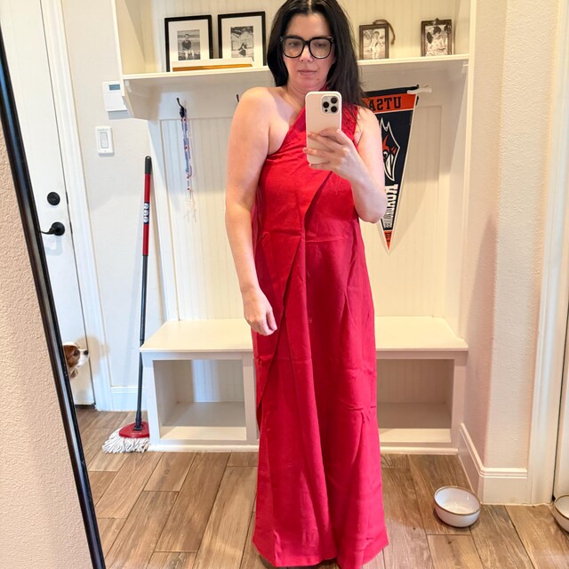 simply beautiful burgundy one-shoulder cutout maxi dress Adelina Burgundy One-Shoulder Maxi Dress With Drape – Club L London main image 0