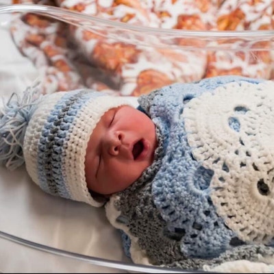White Crochet Christening Baptism Baby Blanket With Fancy Edge - Etsy