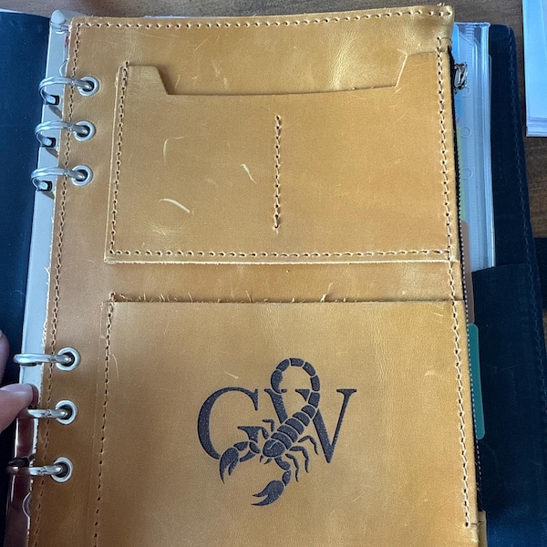 Personalized Leather Insert for A5 Binder, Planner Accessories, Custom ...
