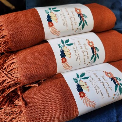 burnt orange pashmina shawls