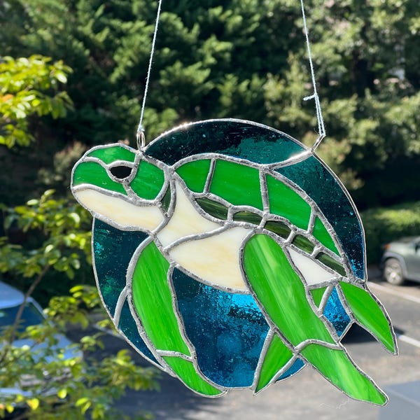 Stained Glass Turtle Pattern, Turtle Decor Design, Diy Turtle Art ...