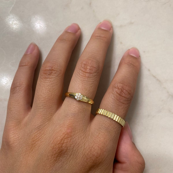 Minimalist Ring, Stacking Ring, Dainty Ring, Stackable Ring, Gold Ring ...
