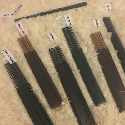 CHOOSE YOUR SCENT 25, 50, or 100 Premium 11 Hand-dipped Incense Sticks ...