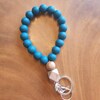 Keychain Pocket Wristlet Card Holder With Tassel Silicone Chain Beaded