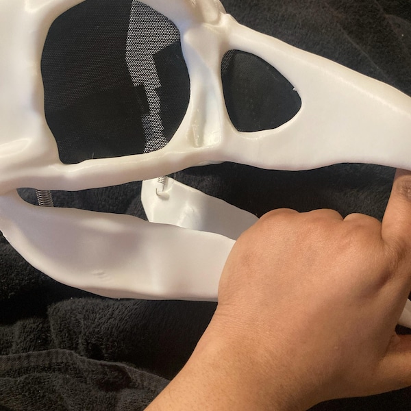 Raven Bird Skull Corvus Bone Skull Mask - Movable Moving Hinge Jaw- 3D ...