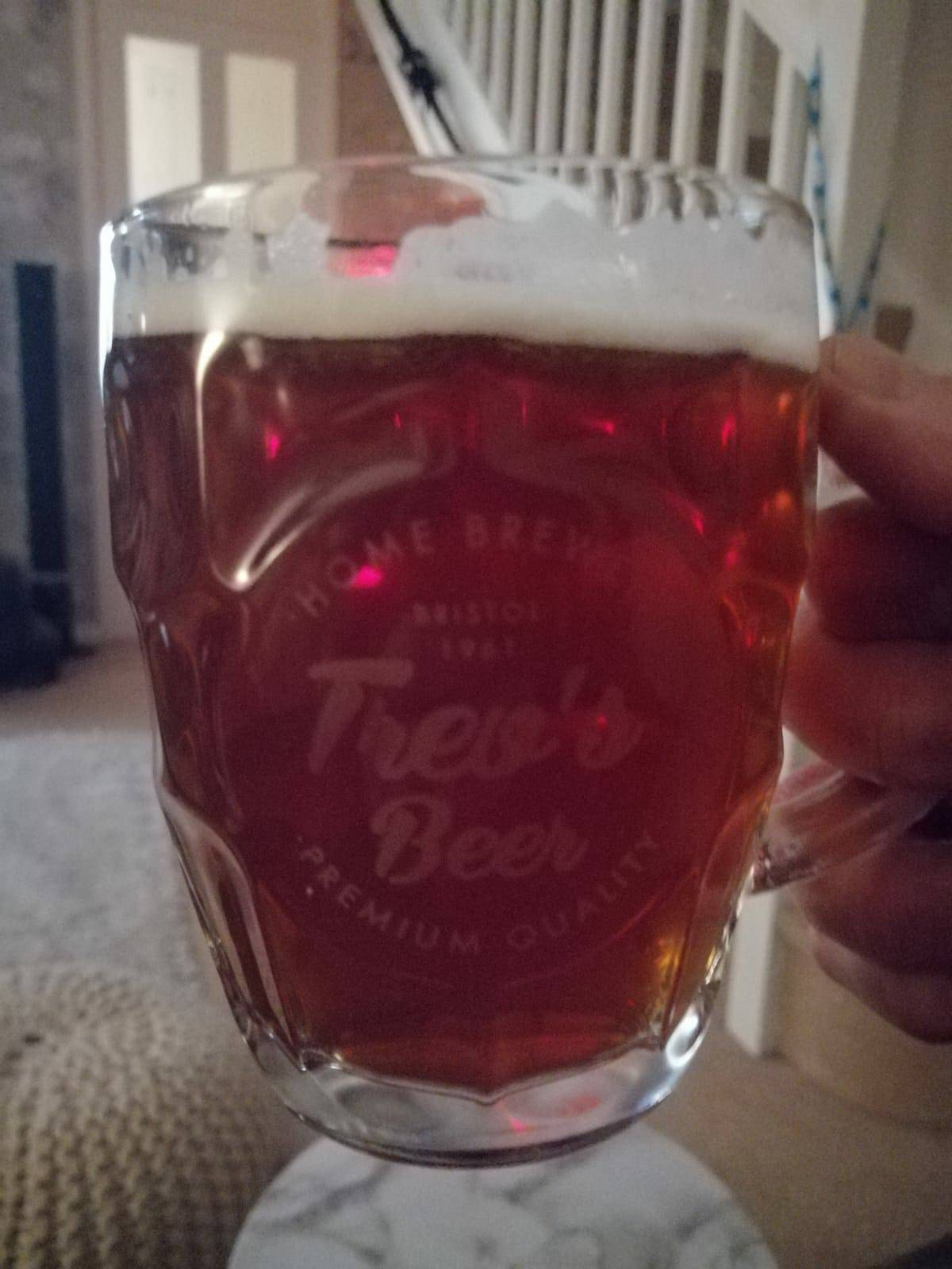 Personalised Home Brewed Dimpled Beer Glass
