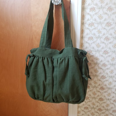 Forest Green Hemp Bag, Women Purse, Tote, Everyday Bag, Work Bag ...