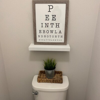 Bathroom Eye Chart Digital File for DIY Print Powder Room - Etsy