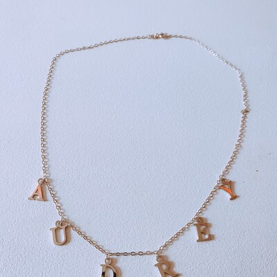 Dangle name choker necklace Clearance