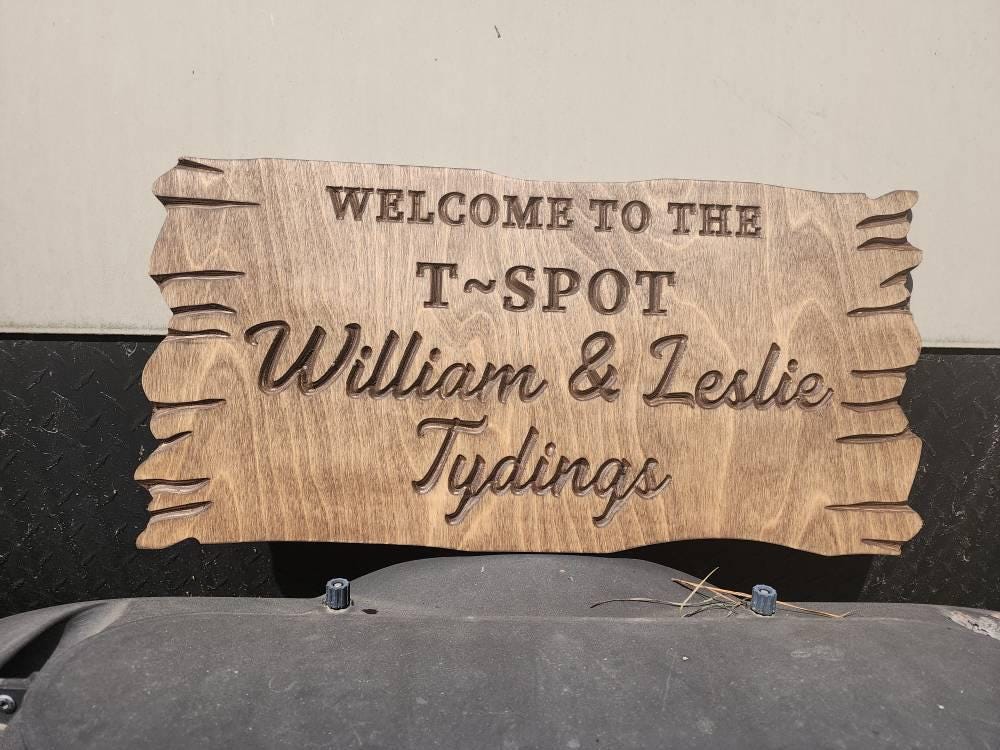 Personalized Wooden Camping Outdoor Signs, Custom Carved Sign, Wooden Camping Decor, Cabin Decor, Campsite Lot Number Sign, Welcome to Camp