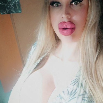 Lady wrapping christmas gift