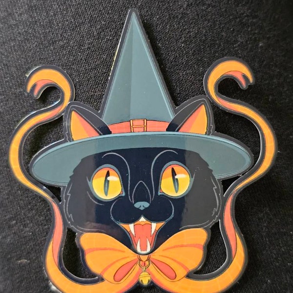 Halloween Black Cat Vinyl Sticker | Gifts for Witch| Spooky Season ...