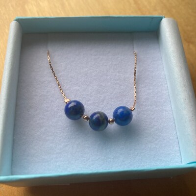 Simple Gemstone Necklace, Sterling Silver, Rose Gold, Gold Filled ...