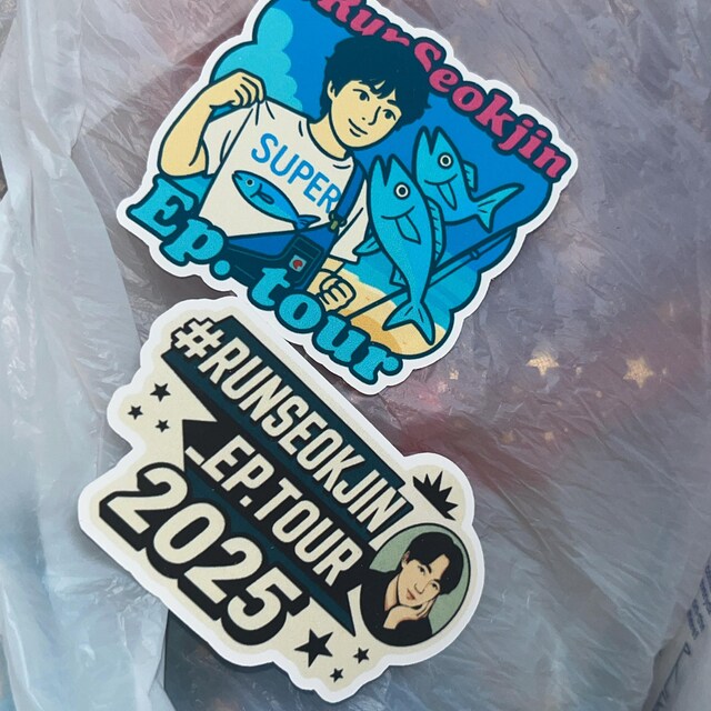 Jin “#runseokjin _EP. Tour” Stickers (freebie Packs) - Etsy